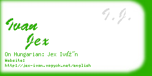 ivan jex business card